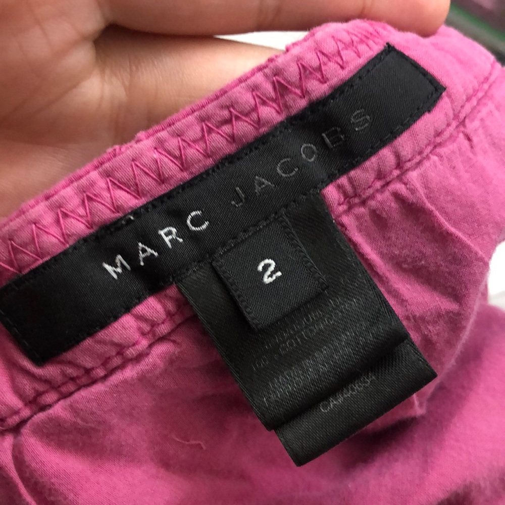 Pink fuchsia Marc Jacobs eyelet ruffle skater skirt - Picture 2 of 4